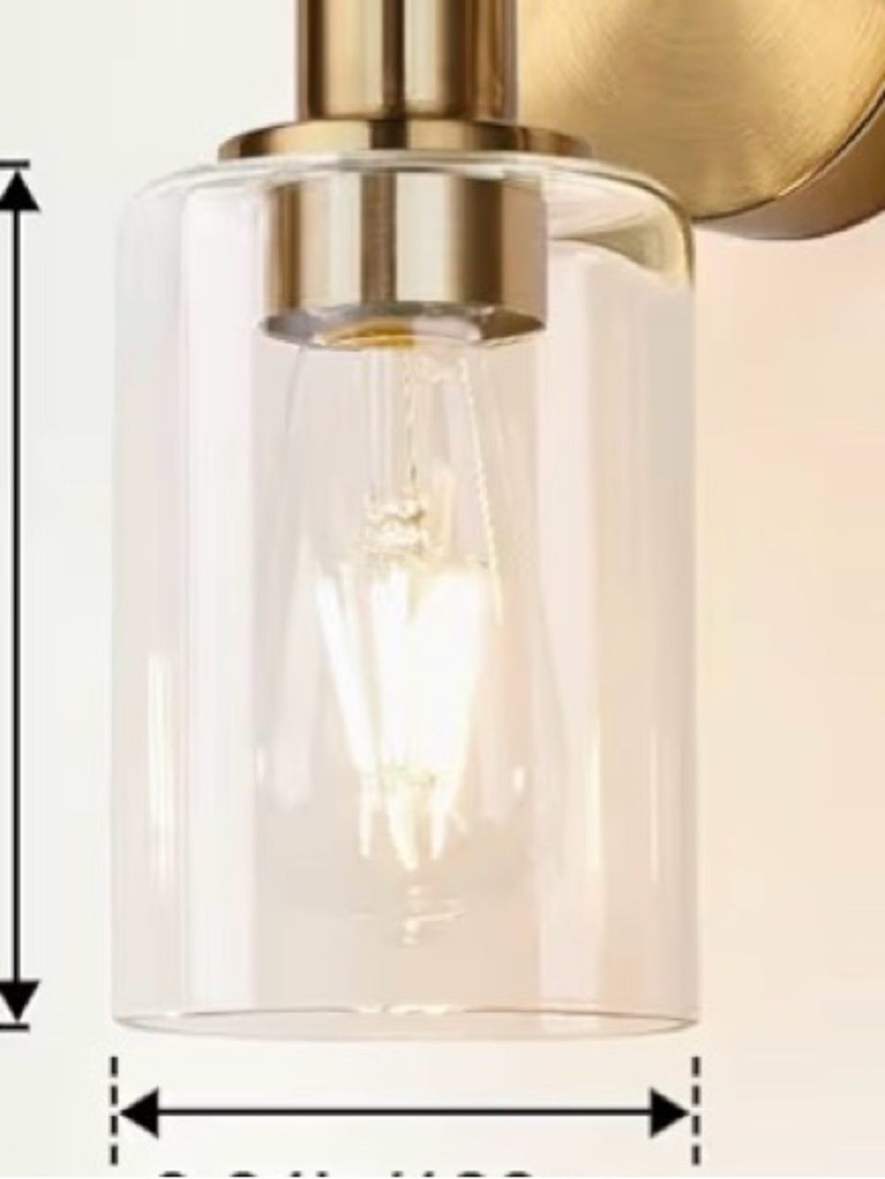 New 2 Pack Clear Glass Light Fixture Replacement Covers, Lipless Cylinder Cover